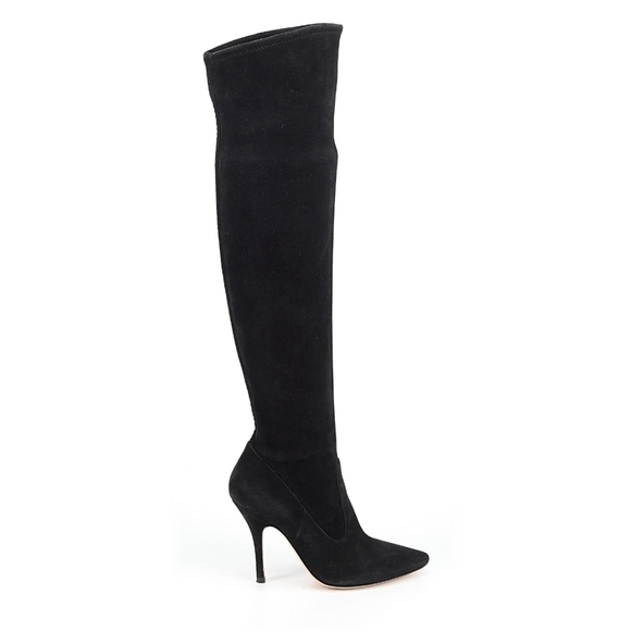 Gianvito Rossi Shoes - Gianvito Rossi Black Suede OTK Boots (EUR 35)